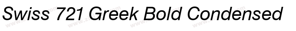 Swiss 721 Greek Bold Condensed BT字体转换